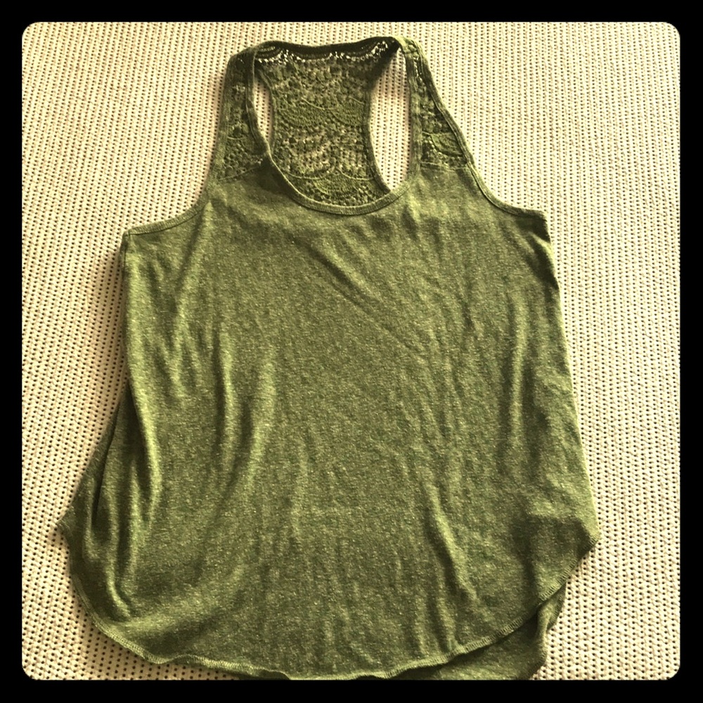 Racer back with crochet detail